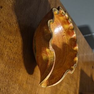 Artistic Gold and Orange Decorative Bowl